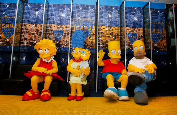 Las mejores fotos de la familia Simpson en La Bombonera