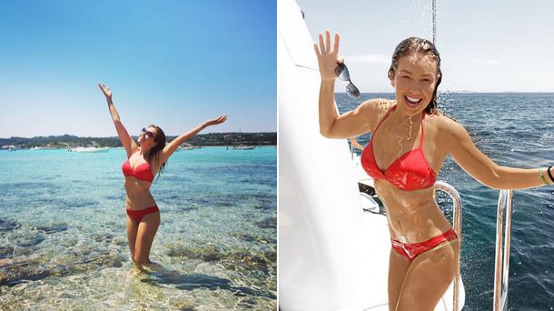 Muy sexy y en bikini, Thalía revolucionó las redes