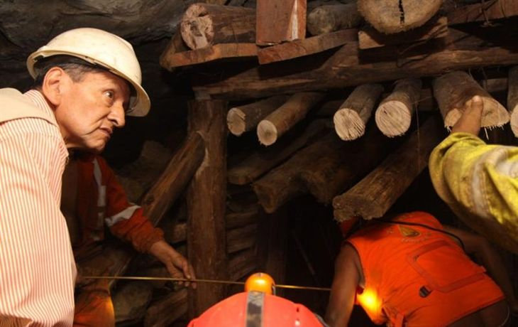Humala con mineros atrapados