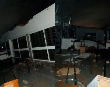 Se voló el techo de una escuela en Campana durante el temporal que azotó al AMBA