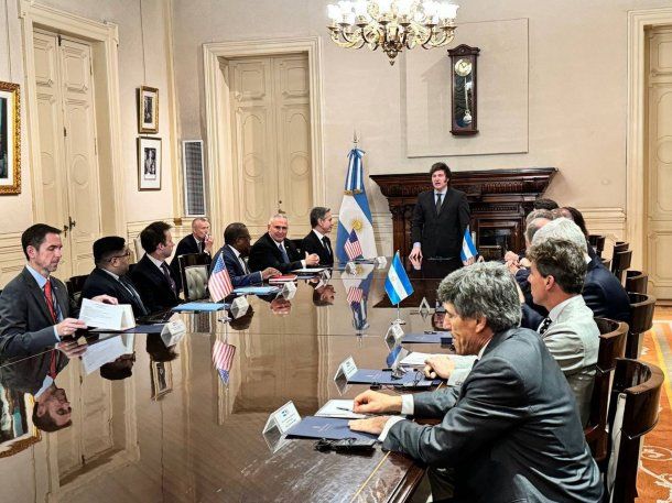 Así fue la reunión de Javier Milei con Antony Blinken en Casa Rosada