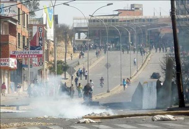 Enfrentamientos en Bolivia
