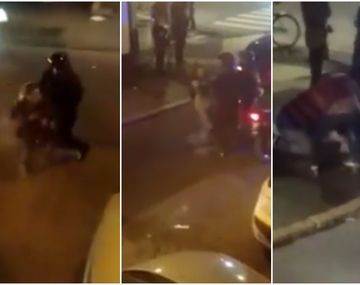 En el video se ve como la policía detiene por la fuerza a los jovenes