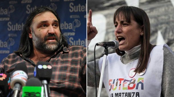 Roberto Baradel y Romina Del Plá