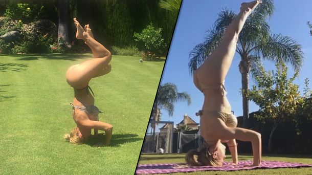 Evangelina Anderson calentó las redes sociales con sus poses de yoga