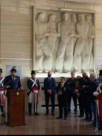 Acto en Comodoro Py en homenaje a los caídos y veteranos de Malvinas