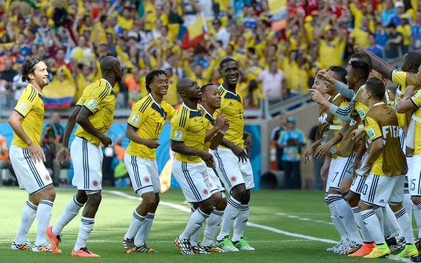 La selección colombiana,  un equipo celeste y blanco