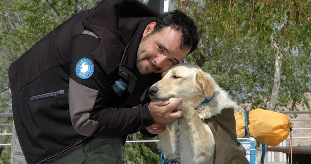 Espera llegar caminando a Alaska junto a su perro