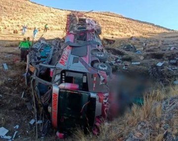 Un micro cayó al vacío y murieron al menos 29 personas.