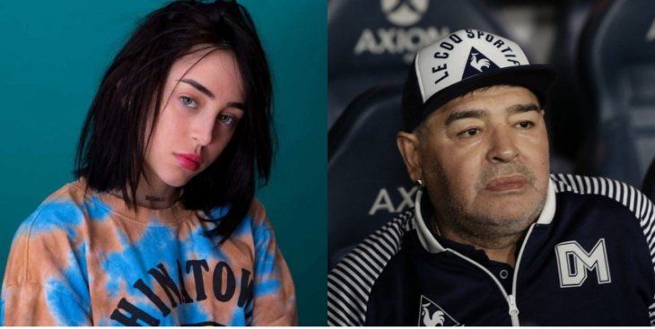 Nicki Nicole canceló a Diego Maradona por maltratador