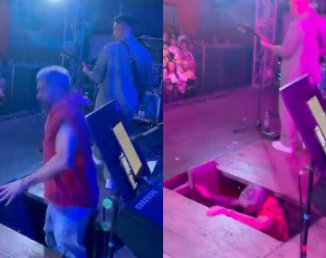 Grave accidente: el cantante de Dale Q Va se cayó del escenario en pleno recital