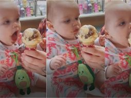 VIDEO: La inesperada reacción de una bebé que probó helado por primera vez
