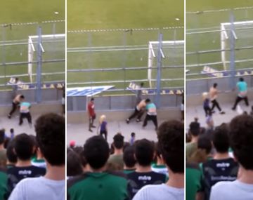 Dos hinchas de San Martín se pelearon en plena tribuna