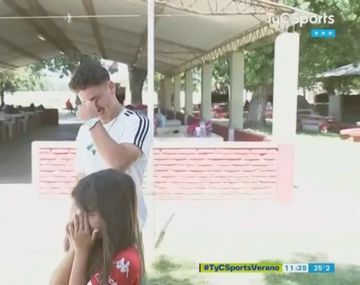 La emoción de Cóccaro con una nena que lo despidió de Huracán entre lágrimas