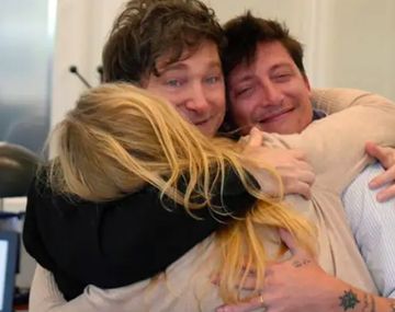 Karina, Javier Milei y Santiago Caputo: familia libertaria.