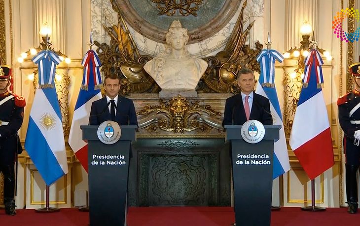 Macri recibió a Macron y le agradeció su apoyo en el acuerdo con el FMI