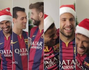 Mirá el saludo por Navidad lleno de bloopers de Messi y los jugadores del Barça