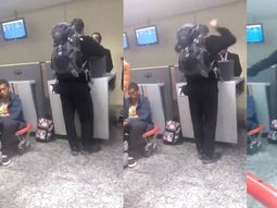 El pasajero no se tomó a bien la demora en la entrega de su equipaje