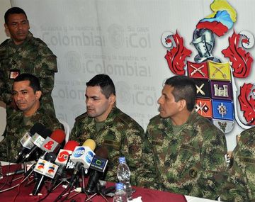 Conferencia de mililtares liberados por las Farc