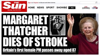 thatcher: el impacto de la muerte en los medios ingleses thatcher: el impacto de la muerte en los medios ingleses