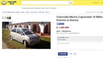 se lo toman con humor: venden la meriva de jose lopez con capacidad us$10 millones se lo toman con humor: venden la meriva de jose lopez con capacidad us$10 millones