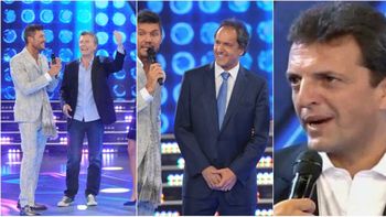 macri, scioli y massa estuvieron con sus esposas en el debut de showmatch macri, scioli y massa estuvieron con sus esposas en el debut de showmatch
