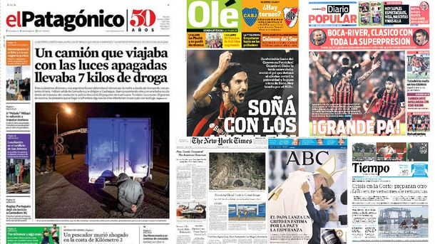 Mirá las tapas de los diarios