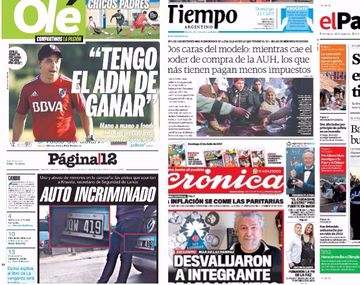 Mirá las tapas de los diarios