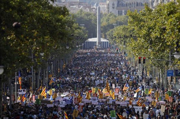 Manifestación en Barcelona contra el terrorismo