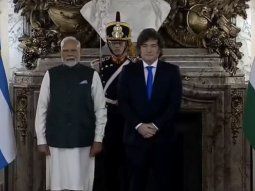 Milei recibió en Casa Rosada al Primer Ministro de la República de la India.