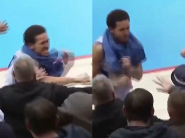 Escándalo en el básquet: un jugador golpeó a un fanático de su propio equipo