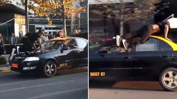 Un taxista quiso robar unas valijas y atropelló a un hombre que trató de ayudar