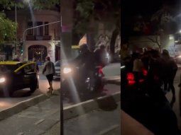 Pelea de taxistas termina con un motoquero atropellado en Palermo