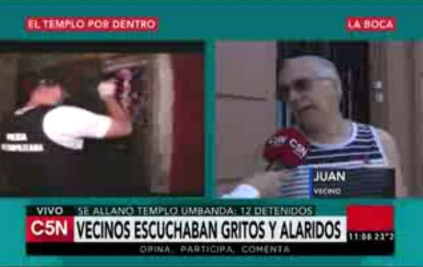 Sacrificaban animales en rito umbanda: detuvieron a doce personas