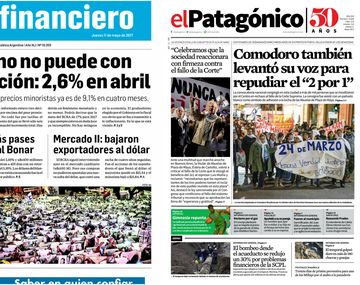 Tapas de diarios del jueves 11 de mayo de 2017