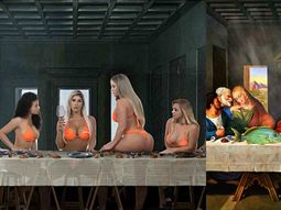 Las Miss Bum Bum recrearon La última cena. Las Miss Bum Bum recrearon La última cena.