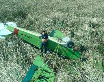 Milagro: cayó avioneta en un bañado y lograron rescatar a salvo al piloto