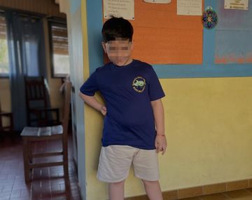 Bastian, el nene accidentado en Pinamar (Captura)