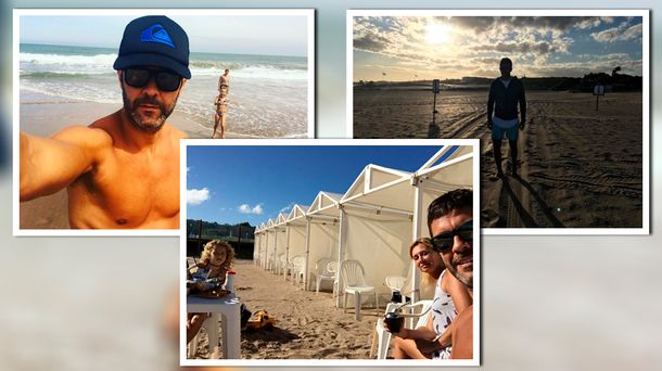 El viaje familiar de Mariano Martínez: padrazo con sus hijos y buena onda con los tíos de su ex