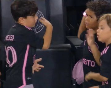 El baile de Ciro Messi durante el quinto partido de su papá para en Miami