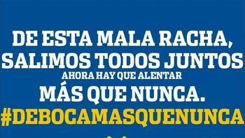 los hinchas de boca se unen con un afiche por la crisis del equipo los hinchas de boca se unen con un afiche por la crisis del equipo
