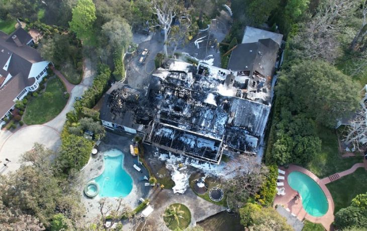 Así quedó la mansión de Cara Delevingne tras un voraz incendio