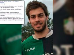 El mensaje de la hermana del rugbier internado