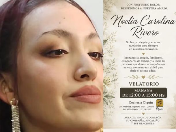 Femicidio en Temperley: las dolorosas palabras de despedida para Noelia Rivero tras el crimen