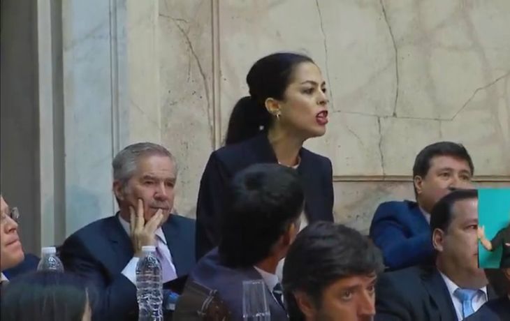 Laura Alonso acusó a La Cámpora de llevar al recinto a la diputada que interrumpió la sesión