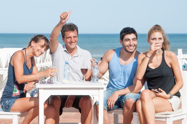 Massa y Facundo Moyano se mostraron juntos en Pinamar