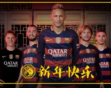 El saludo de Neymar y compañeros de Barcelona por el Año Nuevo Chino