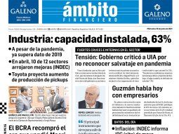 La tapa de Ámbito Financiero