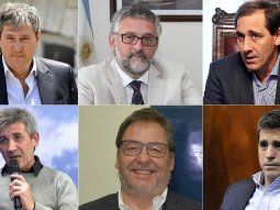 Arriba: Adrián Grassi, exsubsecretario de Justicia de Provincia de Buenos Aires; Marcelo Villegas, ex ministro de Trabajo bonaerense; Julio Garro, intendente de La Plata. Abajo: Guillermo Moretto, Presidente del Colegio de Arquitectos de La Plata; Marcelo Jaworski, director general de Copetro; Juan Pablo Allan, senador provincial.