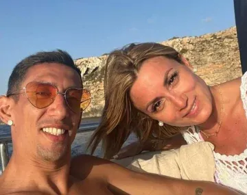 Ángel Di María y su esposa Jorgelina.